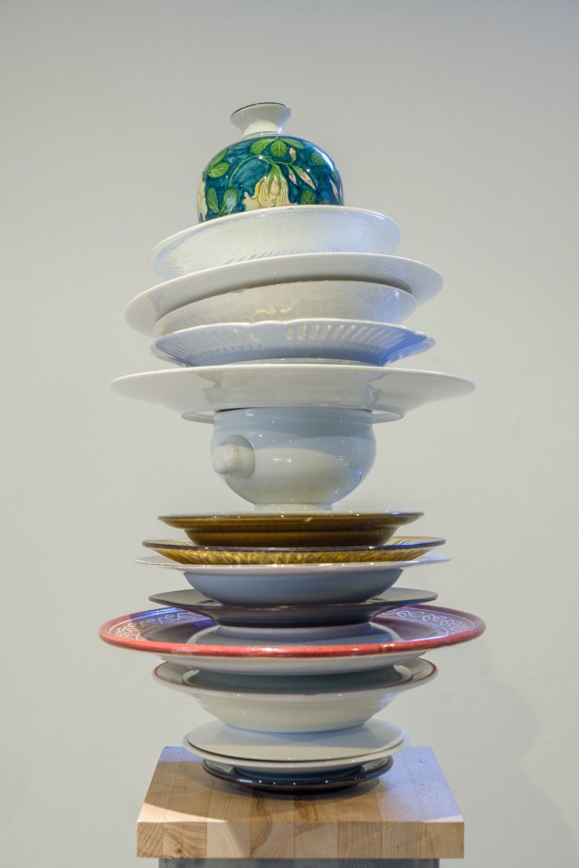 I carry my mother, her influences and their mothers’ / Stack of Chinas